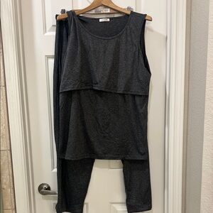 Women's Charcoal Gray Pajama Set